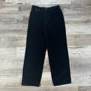 Vintage Stussy Big Ol’ Jean Black Corduroy Pants 28 Button Fly Streetwear